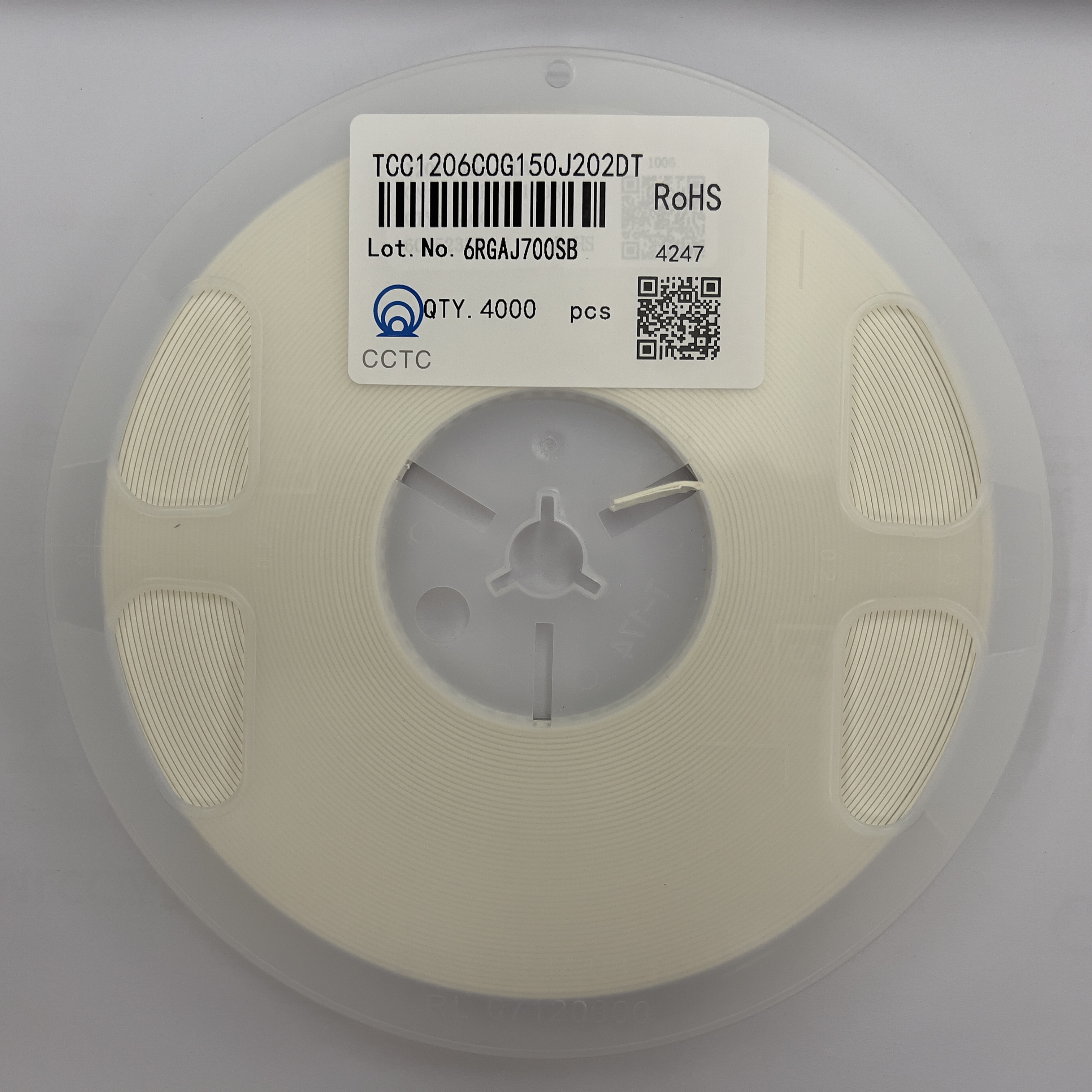 三環(huán)貼片電容TCC1206C0G150J202DT